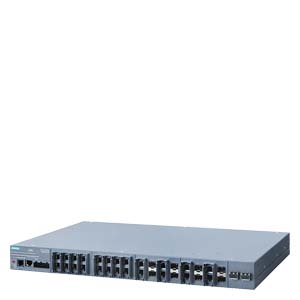 [6GK5526-8GR00-4AR2] SCALANCE XR526-8C; managed IE Switch; Layer 3 integriert; Spannungsversorgung 2x AC 230V; 24x 10/100/1000 Mbit/s RJ45; 8x 100/1000 Mbit/s SFP Combo; 2x 10 Gbit/S SFP+; in Summe 26 Ports nutzbar; Fehlermeldekontakt; Select/Set-Taster; PROFINET IO Device; Redundanzfunktionen; Office Features (RSTP, VLAN, IGMP, ...); C-PLUG im Lieferumfang.